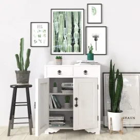 Green white with plants